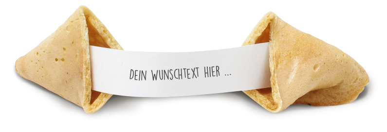 Glückskeks mit Wunschtext